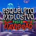 Esqueleto Explosivo Feliz Navidead